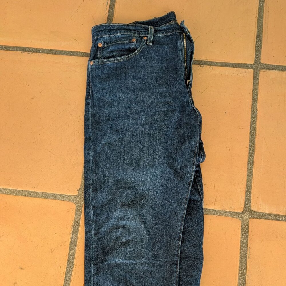 LEVI'S 502 JEANS, LUXE DENIM/LINEN BLEND, MEN'S 36/32 - Picture 2 of 5